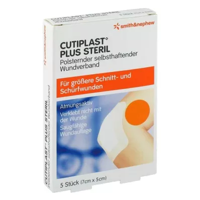 Cutiplast Plus Bandage stérile 5x7 cm, 5 pc Cutiplast Plus Bandage stérile 5x7 cm, 5 pc