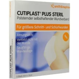 CUTIPLAST Pansement Plus stérile 7,8x10 cm, 5 pces