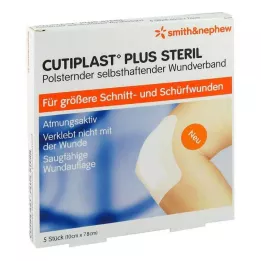 CUTIPLAST Pansement Plus stérile 7,8x10 cm, 5 pces