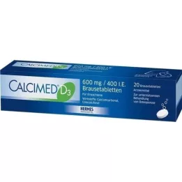 CALCIMED D3 600 mg/400 UI comprimés effervescents, 20 pc