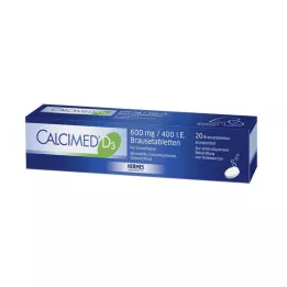 CALCIMED D3 600 mg/400 UI comprimés effervescents, 20 pc