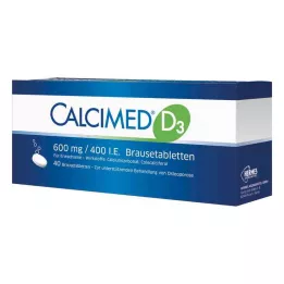 CALCIMED D3 600 mg/400 U.I. Comprimés effervescents, 40 pièces