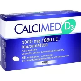 CALCIMED D3 1000 mg/880 U.I. comprimés à croquer, 48 pcs