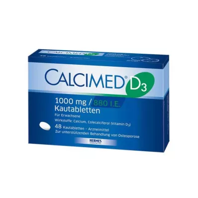 Calcimed D3 1000 mg / 880 UI comprimés à croquer, 48 pièces