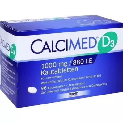 CALCIMED D3 1000 mg/880 U.I. comprimés à croquer, 96 comprimés