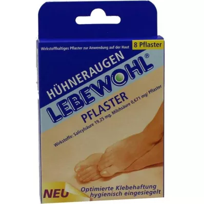LEBEWOHL Pansement pour cors, 8 pces LEBEWOHL Pansement pour cors, 8 pces
