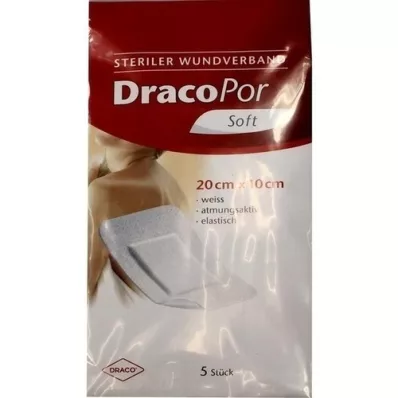 DRACOPOR Pansement 10x20 cm stérile, 5 pces