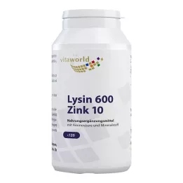 LYSIN 600 mg plus zinc 10 mg en gélules, 120 gélules