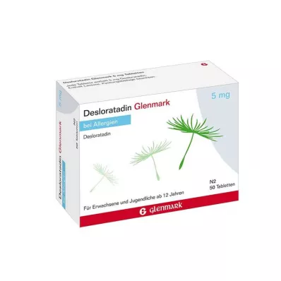 Desloratadine Glenmark 5 mg comprimés, 50 pc