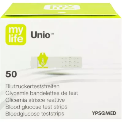 MYLIFE Bandelettes de test de la glycémie Unio, 50 pièces