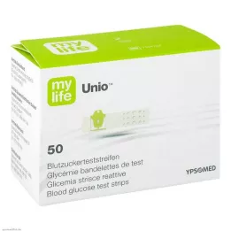 MYLIFE Bandelettes de test de la glycémie Unio, 50 pièces
