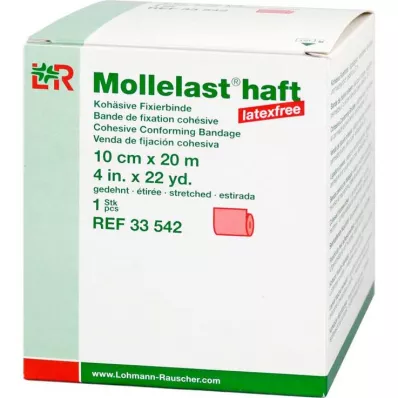 Adhésif Mollelast sans latex 10cmx20m étiré rouge, 1 pièce Adhésif Mollelast sans latex 10cmx20m étiré rouge, 1 pièce