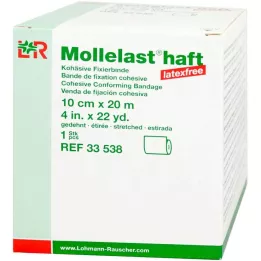 MOLLELAST Bandes adhésives sans latex 10 cmx20 m blanc, 1 pc