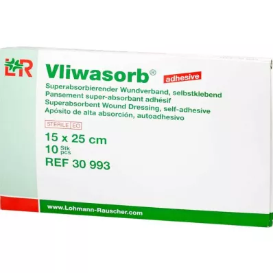 Compresse adhésive superabsorbante Vliwasorb haute capacité dabsorption 15x25 cm, 10 pièces
