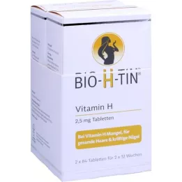 BIO-H-TIN Vitamine H 2,5 mg pour 2x12 semaines, 2X84 pcs