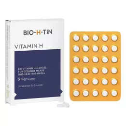 BIO-H-TIN Vitamine H 5 mg pour 2 mois comprimés, 30 pc