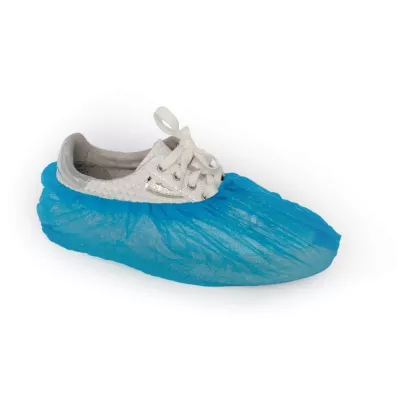 EINMAL ÜBERSCHUHE Plastique bleu, 10 pcs