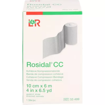 ROSIDAL CC Bande de compression cohésive 10 cmx6 m, 1 pc