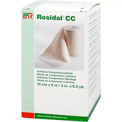 ROSIDAL CC Bande de compression cohésive 10 cmx6 m, 1 pc