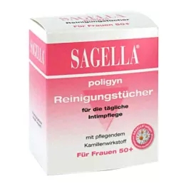 SAGELLA Lingettes nettoyantes poligynes pour la toilette intime, 10 pces