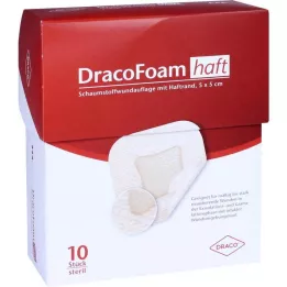DRACOFOAM Mousse adhésive pour pansement 5x5 cm, 10 pces
