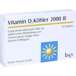 VITAMIN D3 KÖHLER 2.000 I.U. gélules, 20 pc