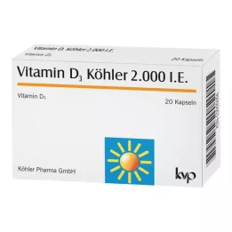 VITAMIN D3 KÖHLER 2.000 I.U. gélules, 20 pc
