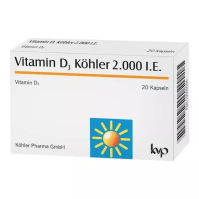 VITAMIN D3 KÖHLER 2.000 I.U. gélules, 20 pc