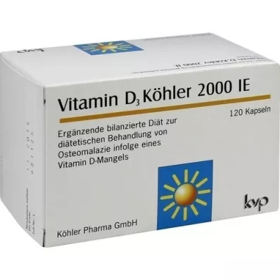 VITAMIN D3 KÖHLER 2 000 U.I. gélules, 120 gélules