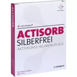 ACTISORB SILBERFREI Charbon actif 6,5x9,5 cm, 10 pces