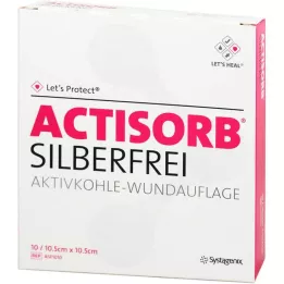 ACTISORB SILBERFREI Charbon actif 10,5x10,5 cm, 10 pces