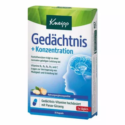 Mémoire Kneipp + capsules de concentration, 30 pc