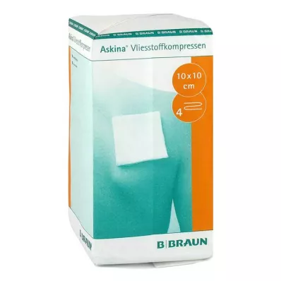 Askina non-tissé compr. 10x10 cm non stérile 4 fois, 100 pièces Askina non-tissé compr. 10x10 cm non stérile 4 fois, 100 pièces