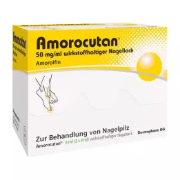 AMOROCUTAN 50 mg/ml vernis à ongles contenant le principe actif, 6 ml