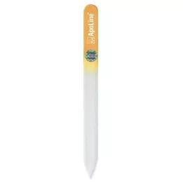 APOLINE Lime à ongles en verre 14 cm orange, 1 pc