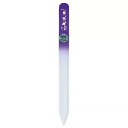 APOLINE Lime à ongles en verre 14 cm violet, 1 pc