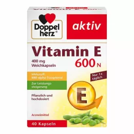 DOPPELHERZ Vitamine E 600 N en capsules molles, 40 pc