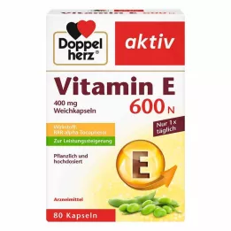 DOPPELHERZ Vitamine E 600 N en capsules molles, 80 pc