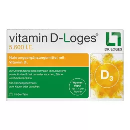 VITAMIN D-LOGES 5.600 U.I. dépôt hebdomadaire à croquer, 15 pces