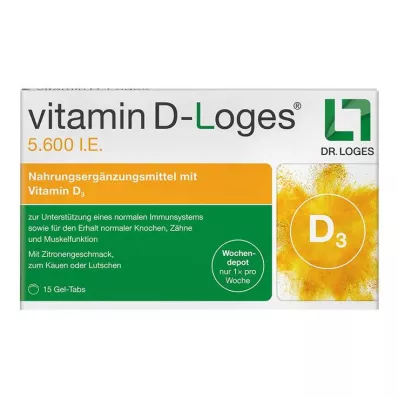 Vitamine D-Loges 5 600 UI comprimés à croquer, 15 pc Vitamine D-Loges 5 600 UI comprimés à croquer, 15 pc