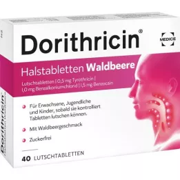 DORITHRICIN Pastilles pour la gorge aux baies des bois, 40 pces