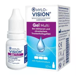 HYLO-VISION Gel Multi gouttes pour les yeux, 10 ml
