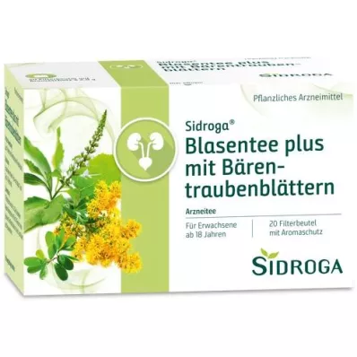 SIDROGA Tisane pour la vessie plus avec des feuilles de raisin dours, 20X2.0 g