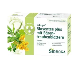 SIDROGA Tisane pour la vessie plus avec des feuilles de raisin dours, 20X2.0 g