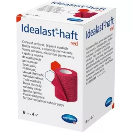 IDEALAST-Bande haft color 8 cmx4 m rouge, 1 pc