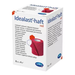 IDEALAST-Bande haft color 8 cmx4 m rouge, 1 pc