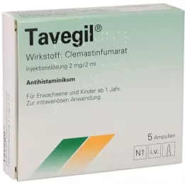 TAVEGIL Solution injectable 2 mg/2 ml ampoules, 5X2 ml