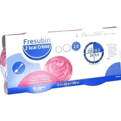 FRESUBIN 2 kcal Crème fraise des bois en pot, 4X125 g