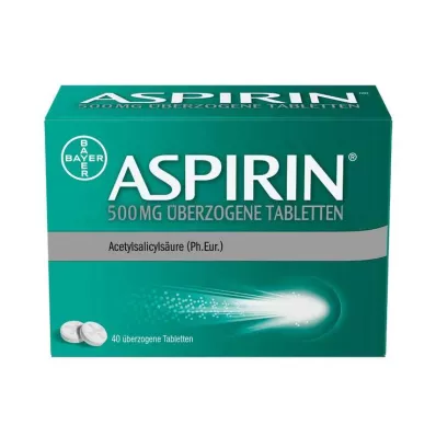 Comprimés enrobés daspirine 500 mg, 40 pc Comprimés enrobés daspirine 500 mg, 40 pc