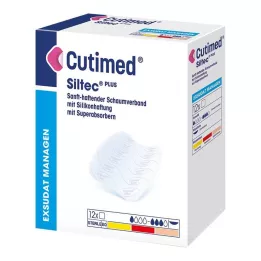 CUTIMED Pansement mousse Siltec Plus 10x10 cm adhésif, 12 pces